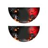 Halloween Half Circle Flags and Pumpkin Fan-Shaped Banners - Pleated Hanging Decorations for Party Background
