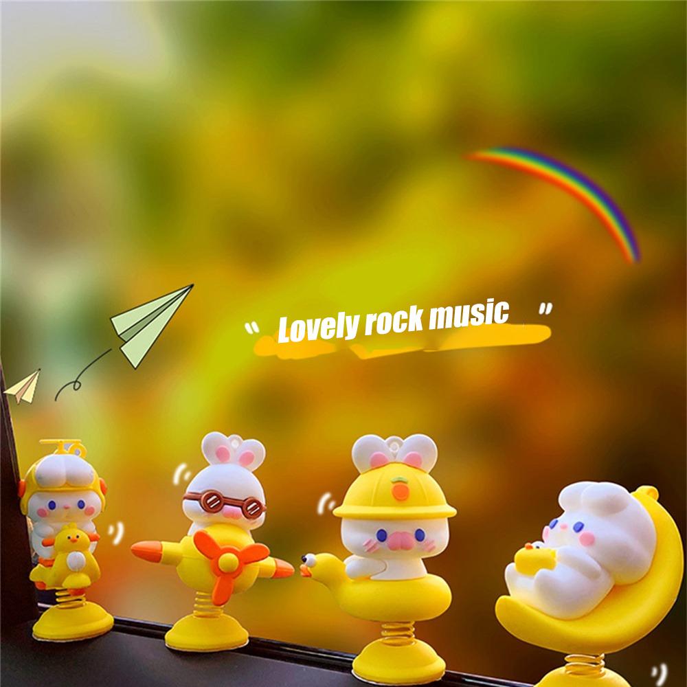 Anime Shaking Doll Car Interior Decoration Cute Spring Shaking Rabbi Auto Dashboard Ornaments Kawai Car Decoration Accessories