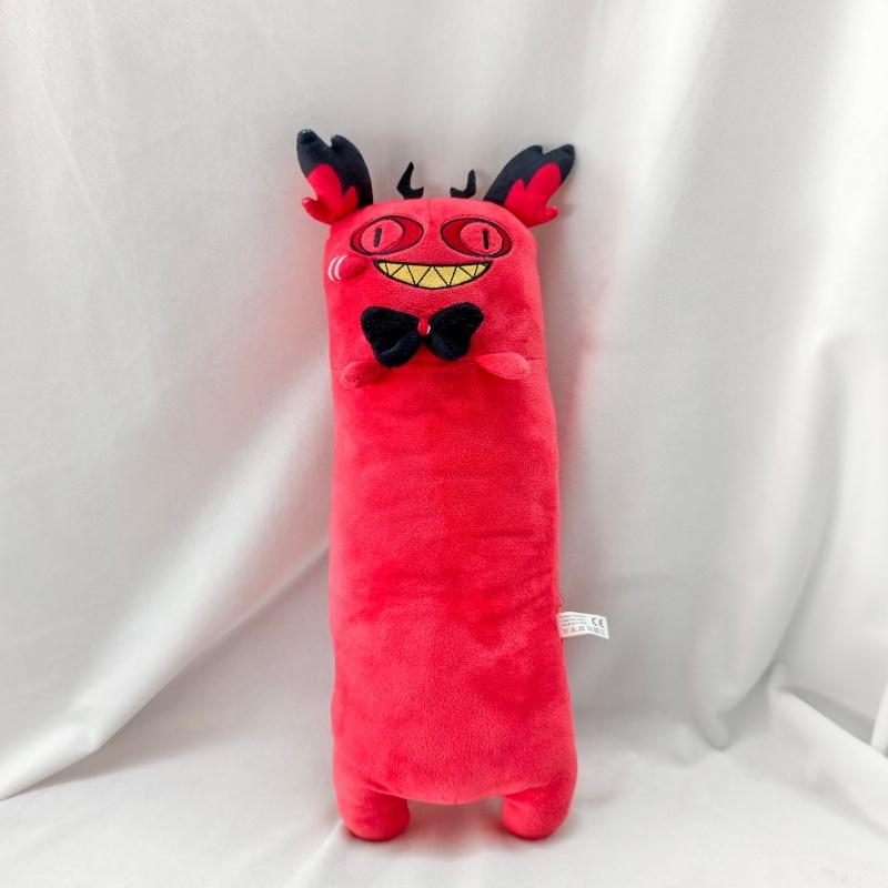 45cm Hazbin Hotel Katze Alastor Cosplay Plüschpuppe Cartoon weich Langes Kissen Stofftier Schreibtischdekoration Halloween Geschenke