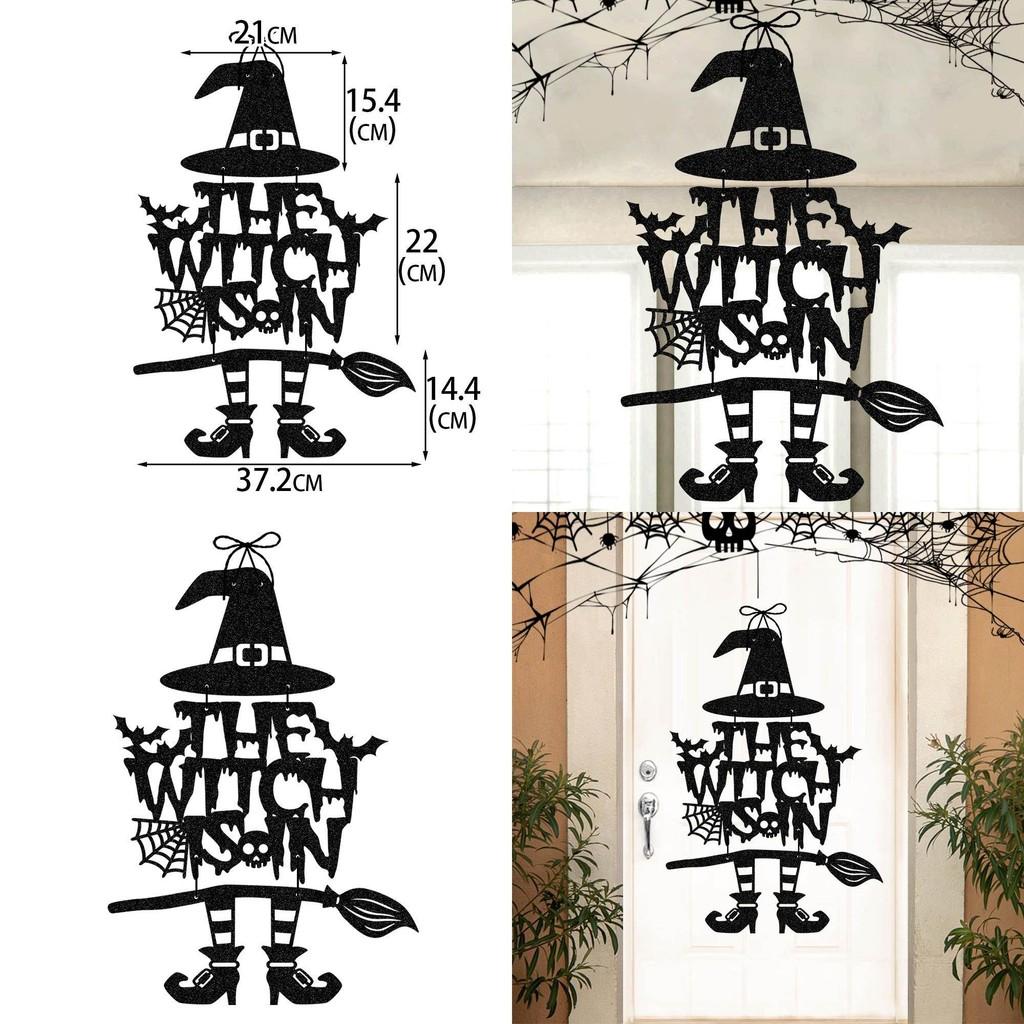 Halloween Witch Door Hanger Decorations With Bat And Ghost Theme For Party And Haunted House Decor