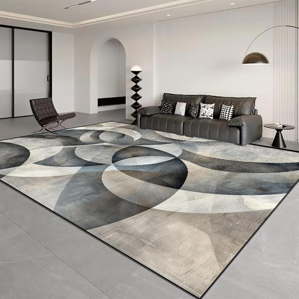 Loop Pile Modern Abstract Curve Design Household Carpet Thickened Non-slip Durable For Modern Living Room Decoration
