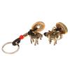 Chinese Lucky Horse Car Keychain Zodiac Brass Gourd Five Emperors Money Key Chain Metal Feng Shui Coins Lucky Key Ring