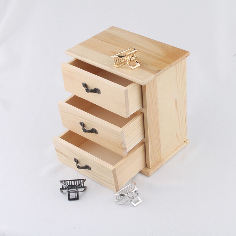 3-Layers Wooden Jewelry Storage Holder Mini Stationery Storage Stand  Hair Accessories