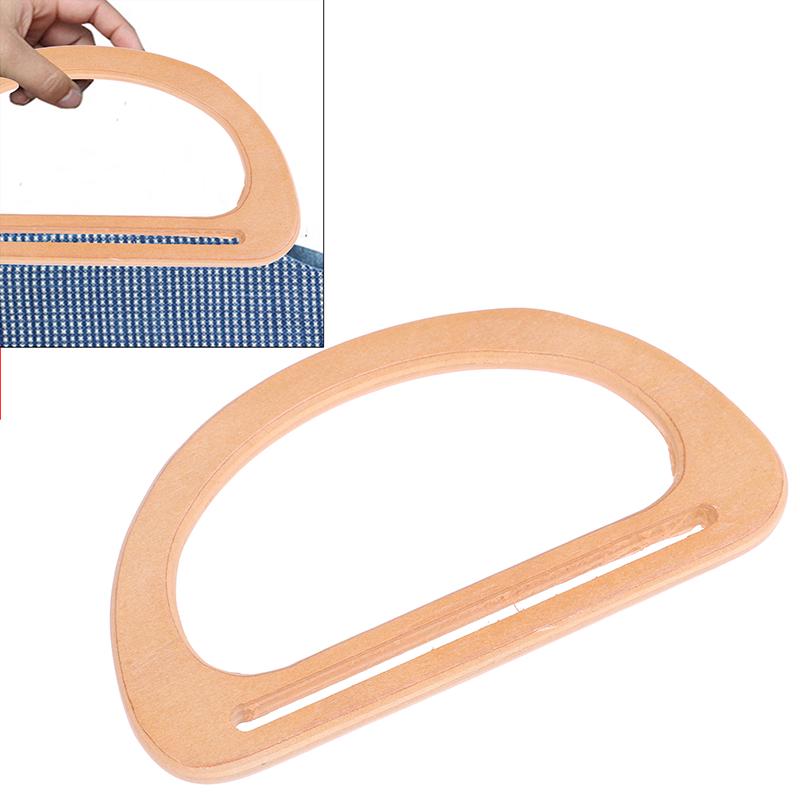 

1Xwooden Bag Handle Replacement Diy Bags Purse Making Handbag Shopping Tote Bag