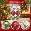 6 Pieces Christmas Ball Ornaments Tree Hanging Balls with Hole Xmas Decorations