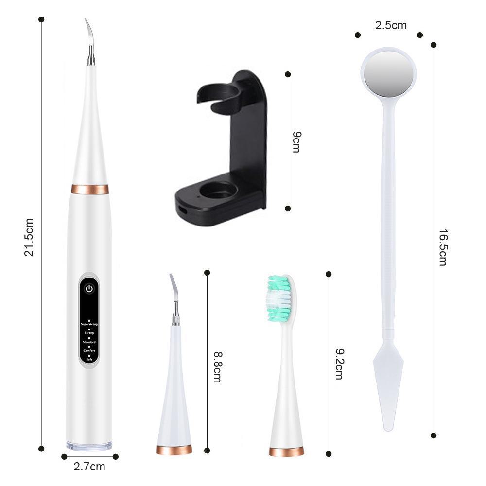 Ensemble de brosses à dents électriques à 5 vitesses: Vibration haute fréquence pour éliminer le tartre, la plaque dentaire et les taches - Outil de blanchiment