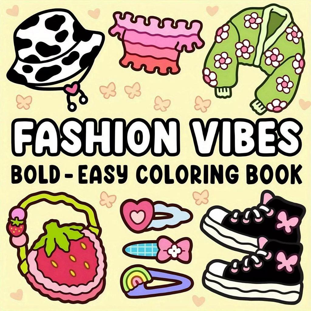 Relaxing Coloring Books Arts Beginners Handicraft DIY Drawing Cozy Friends Book Bold Easy-to-follow Patterns
