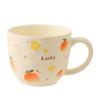 Ceramic Espresso Coffee Cup Water Mug Cute Fruit Pattern Mug Oatmeal Breakfast Cup Valentine's Day Present Couple Water Cups