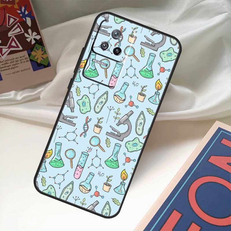 Biology Chemistry Case For Xiaomi 17 14 15 Ultra 13T 14T 15T Pro POCO F8 Ultra F7 F5 F6 X3 X5 X6 X7 Pro Coque