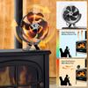 6 Blades Fireplace Fan 360° Rotating Heat Powered Fan Quiet Efficient Heat Distribution for Wood Log Burner Winter Warmer