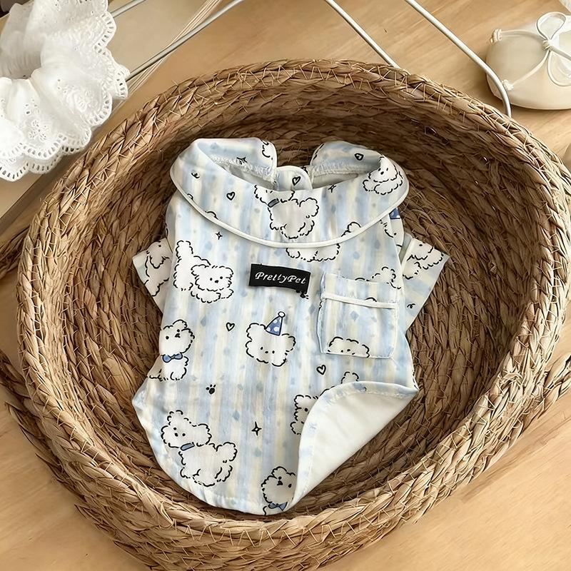 Dog clothes autumn and winter than bear teddy puppet small puppy cat pet anti-hair German velvet two-legged pajamas