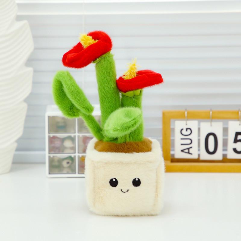 Flower Plush Lifelike Pot Plant Soft Toy Apply Children Gift And Room Decoration
