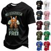Camiseta de Manga Corta para Hombre de Verano Cuello Redondo Casual Cómoda Ligera con Estampado Inspirado en el Oktoberfest Adecuada para el Uso Diario