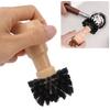 Portafilter Cleaning Brush Professional Portable Coffee Tamper Cleaning Brush with Wooden Handle for Kitchen Tool