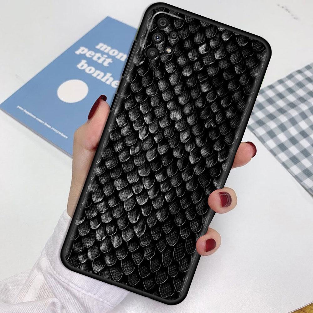 Case For Samsung Galaxy A52 A12 A51 A32 A21s A71 A53 A13 A32 A72 A31 A33 A22 A03 A41 Phone Cover Snake Skin Print