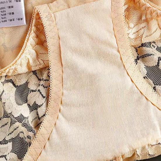 Damen Slips High Waist Slips Spitzenstickerei Hüftlift Slips