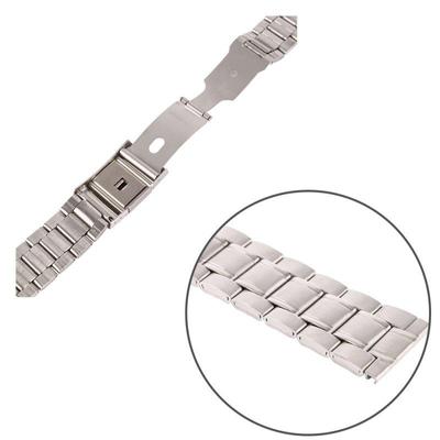 Leisure Watchbands Stainless Steel Unisex Watch Band Strap Straight Snaps Bracelet 18mm 20mm 22mm