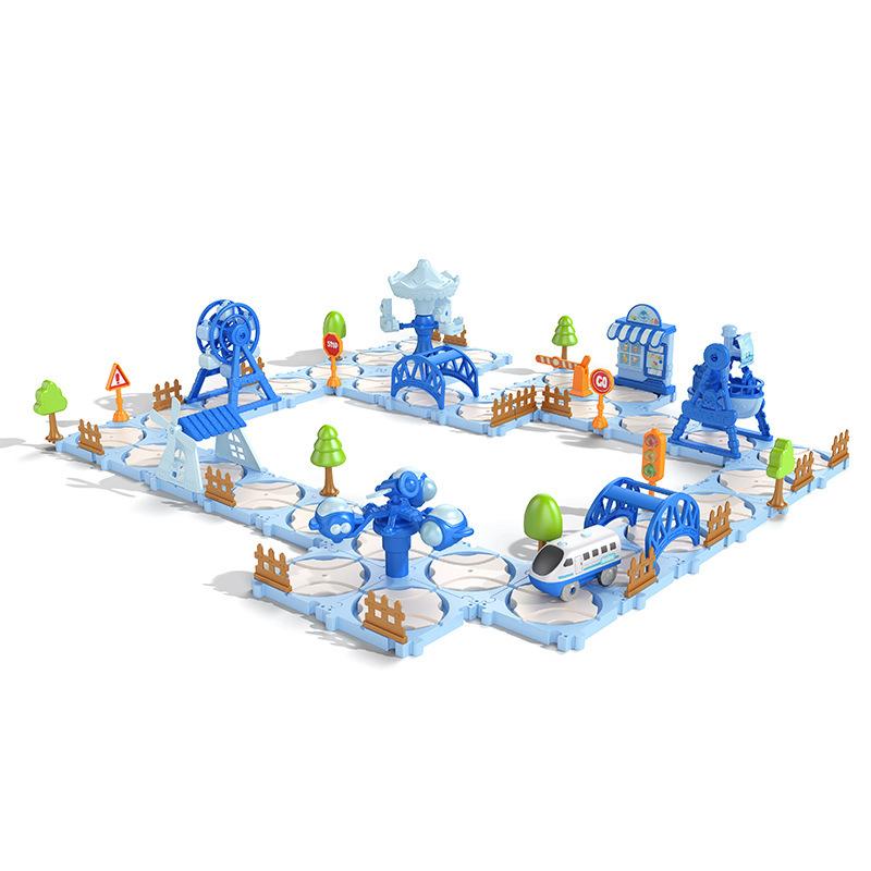 New Magnetic Building Block Railcar Magic Ever-Changing Children Diy Puzzle Assembling Creative Birthday Surprise Gift Toys