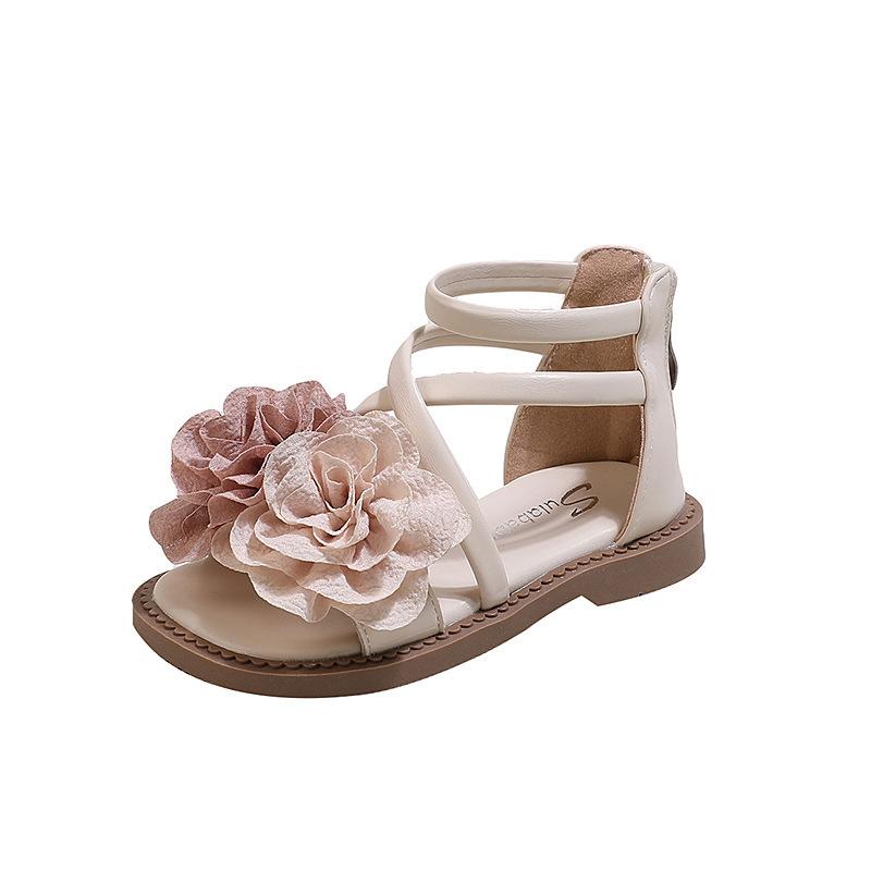Girls' Sandals Summer New Children Sandals Soft Bottom Girl Princess Shoes Flower Girls Roman Shoe Fashion Girls Shoe skids shoe