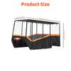 Fits 6-Person Golf Cart Enclosure with Transparent Windshield & Reflective Strips 600D Waterproof Oxford Fabric for Club Car