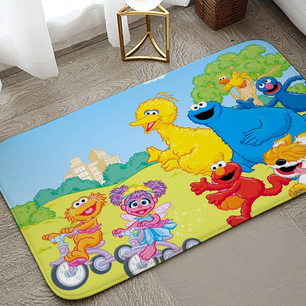 Cookies-ELMO-Sesame Street Carpet Bathroom Anti-slip Mat Home Decoration Mat Entrance Door Mat Scratch-resistant Door Mat