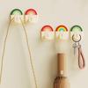 3Pcs Multicolored Wall Hooks Heavy Duty Removable Hangers for Keys Towels Bathroom Organization Accessories