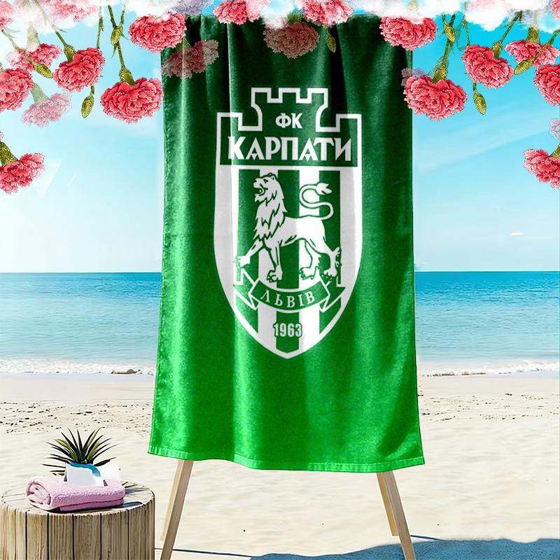 Karpaty Lviv Print Strandtuch, Großes Weiches Schnelltrocknendes Handtuch für Strand Camping Schwimmen