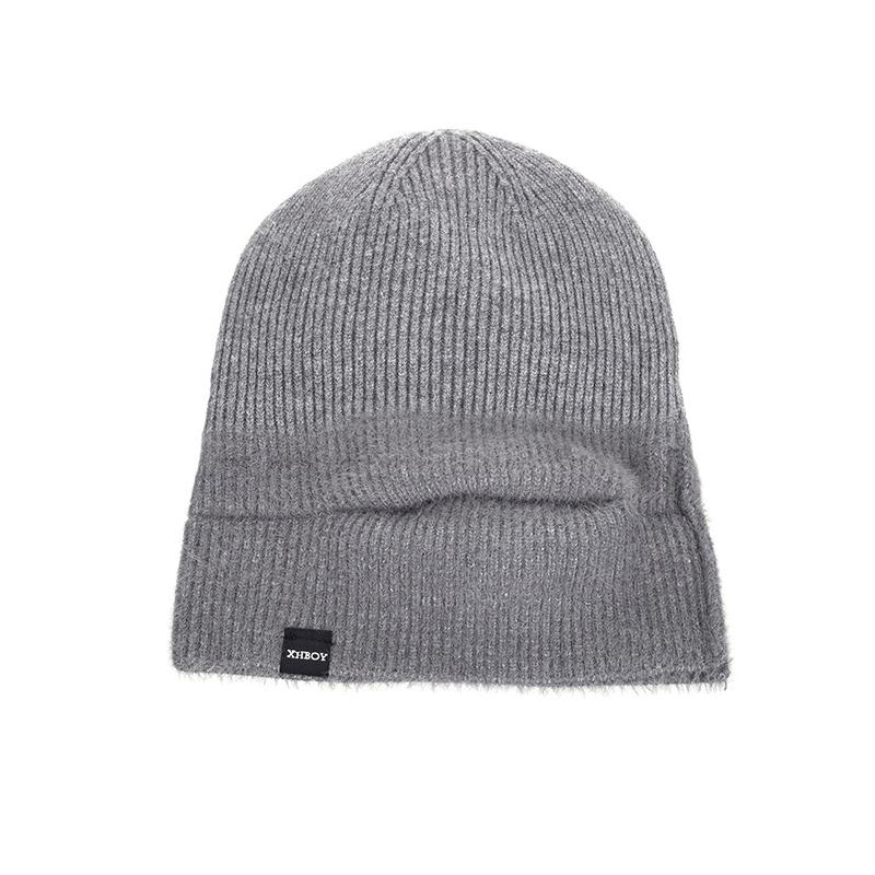 Knitted Wool Hat Winter Thick Pullover Sleeve Cap Men's Outdoor Hat Ski Cap Skullies Beanies