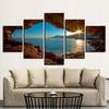 5 Stück Gedrucktes Modulares Nuture Bild Leinwandmalerei Sonnenuntergang Meereslandschaft Landschaft Poster Wandkunst Für Wohnzimmer Heimdekoration