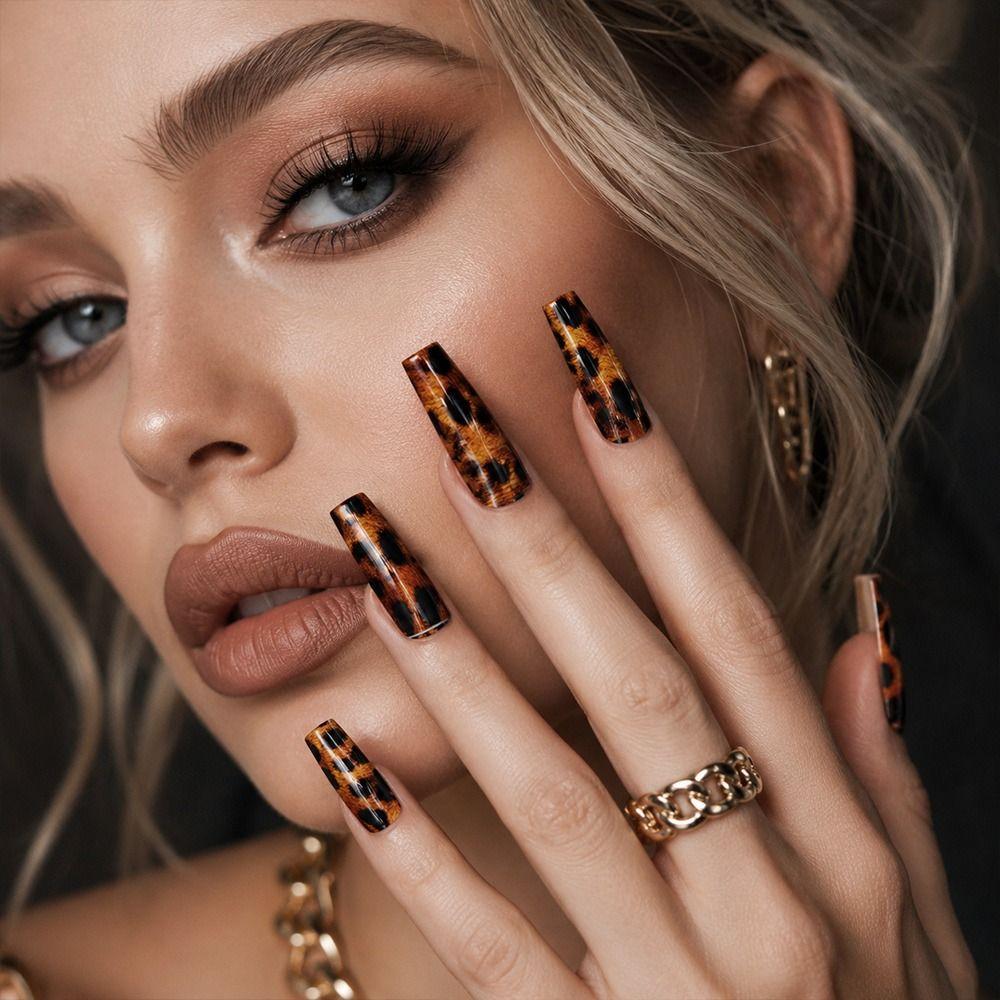 Stripe Pattern Nail Foils Leopard Print Nail Decals Fashion Nail Stickers Nail Decoration