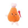 Cute Cartoon Food Plush Keychain Adorable Small Chicken Leg And Toast Pendant