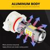 PHINLION 5202 PS24W Golden Yellow LED Fog Light Bulbs, 3200 Lumens Super Bright 5201 12085 PS19W 3030 30-SMD DRL Replacement Lamps for Cars, Trucks,
