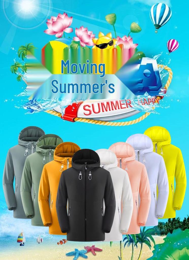 Summer UV-Protective Lightweight Hooded Cycling Jacket for Men & Women