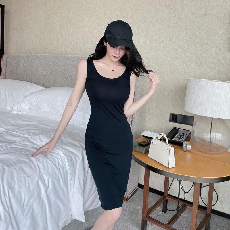 Plus Size Long Strappy Vest Dress - Women's 2026 Casual Fashion