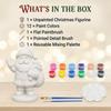 Diy Christmas Santa Claus/Snowman/Deer Plaster Figurine Painting Kit Kids Graffiti Paint Set Toys Holiday Keepsake Gift Ornament