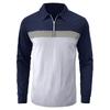 Men’s Long Sleeve Colorblock Polo Shirt