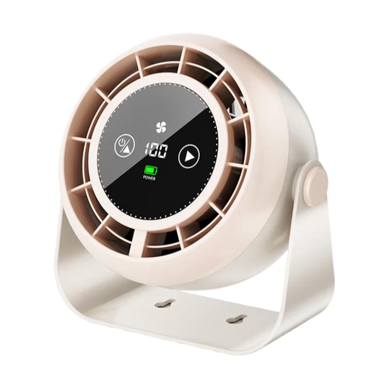 

SUOYING Desktop Mini Fan USB, Air Cooler, Small Rechargeable High-Speed Turbine Booster, Portable Long Battery Life, Beige бежевий