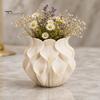 Porch Decoration Vase 3D Printed Calla Lily Relief Vase, Mini Decorative for Dried Flowers, Minimalist Matte Small Flower White Desk Decor Bookshelf