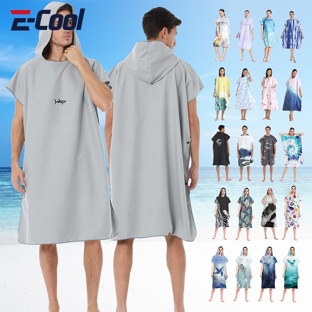 Jmg Household Supplies Surfing Poncho Towel Microfiber Surf Poncho Hooded Changing Bath Robe Quick-Dry Pool Swimming Beach Towel With Hood Wetsuit