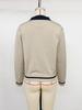 TikTok Europe 2026 Autumn/Winter Women's Color Block Polo Collar Knit Sweater