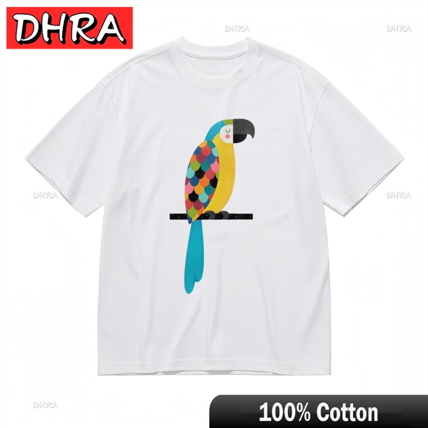 

Womens Soft AllSeason Comfy Classic TShirt Vibrant Bird with Dot Pattern Tee Shirts for Gift Idea TShirt Male Israel Youth 4XL