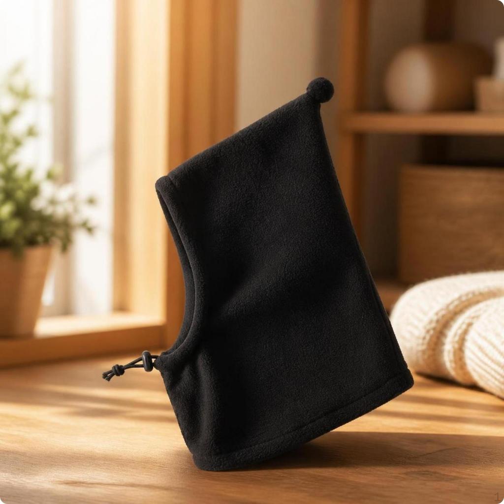 Warm Fleece Animal Hood with Drawstring | Cold-Weather, Dog Neck Warmer