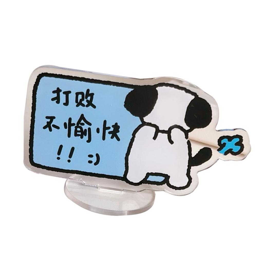 Samochodowa ozdoba psa Śliczna akrylowa Łatwa w instalacji Dekoracja konsoli środkowej psa do pojazdu Dom