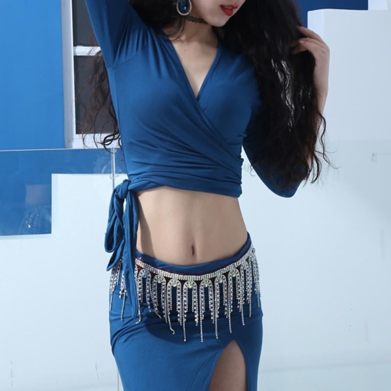 Crystal Studded Gold Silver Belly Dance Belt Adjustable Body Jewelry Tassels Body Jewelry