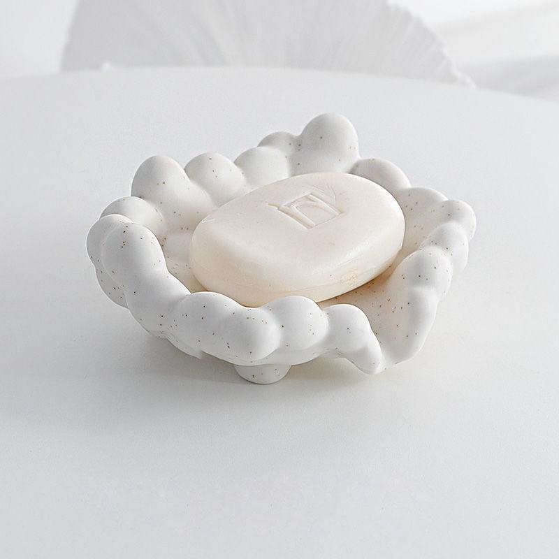 

Керамическая мыльница в форме облака, креативная, милая, бытовая мыльница для туалета, ванной комнаты, без отверстий, перфорированная, бесплатная мыльница ZC718