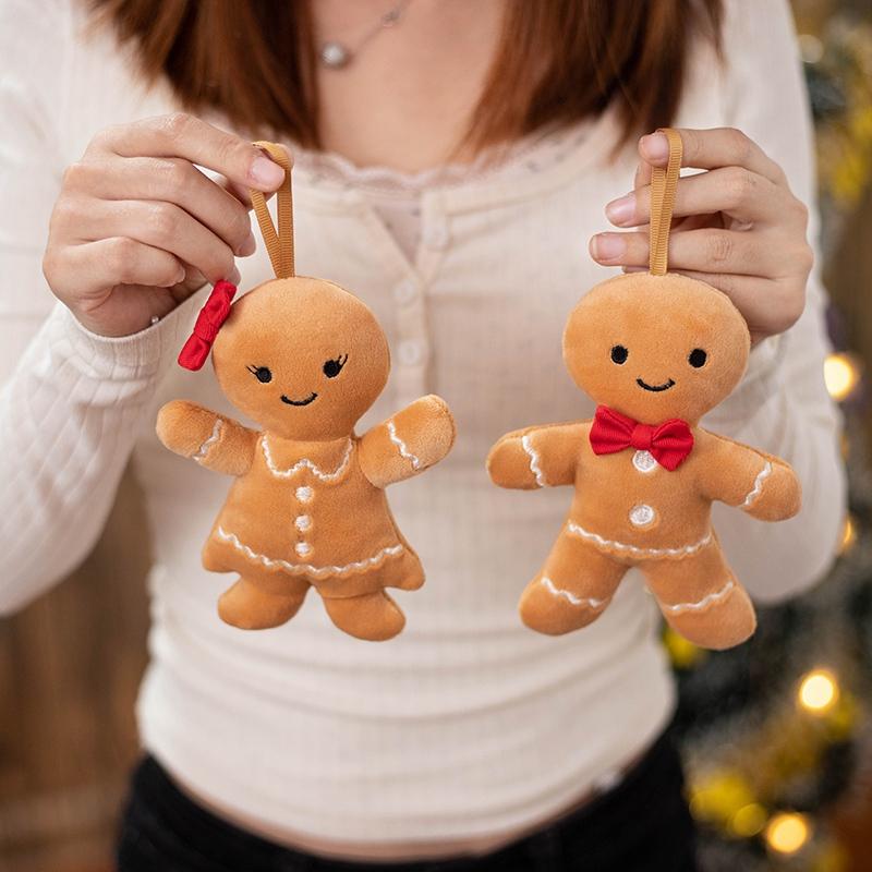 Christmas Gingerbread Man Plushie Christmas Tree Christmas Room Decoration Accompany Sleep Toy for Kids Christmas Birthday Gifts