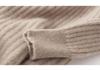 Elegant Women's 100% Pure Wool Knit Dress - Slimming, Round Neck, Long Cashmere for Autumn and Winter