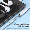 2/4PCS USB-C Type-C to 3.5mm Black Audio earphone adapters USB Type-C to 3.5mm female headphone jack adapter 3
