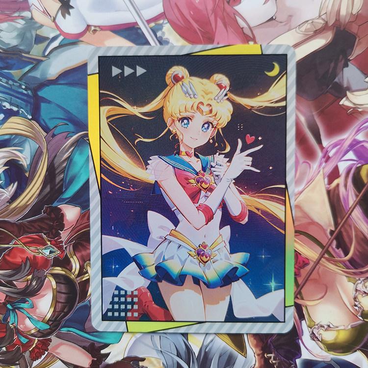Diy 5pcs/set Sailor Moon Tsukino Usagi Self Control Collect Signature Trading Flash Card Anime Cartoon Christmas Gift Toy