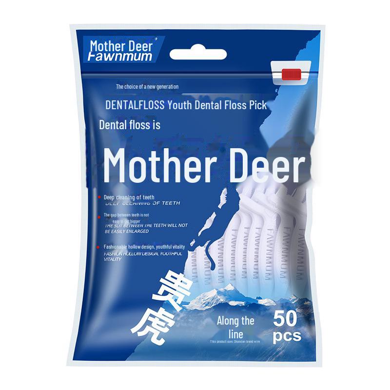 Zubní nitě Deer Mama High-Tensile Dental Floss, 50 balení – hladké, hloubkové čištění